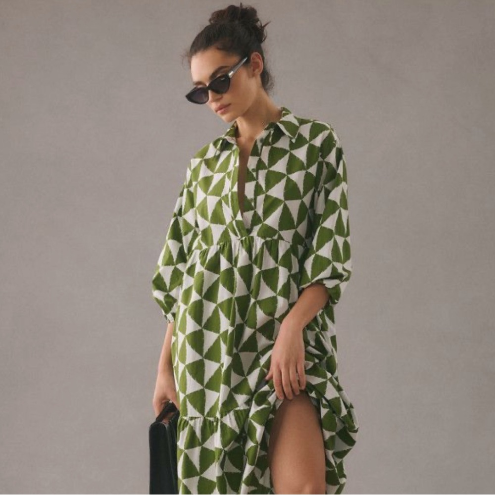 The Bettina Tiered Shirt Dress by Maeve